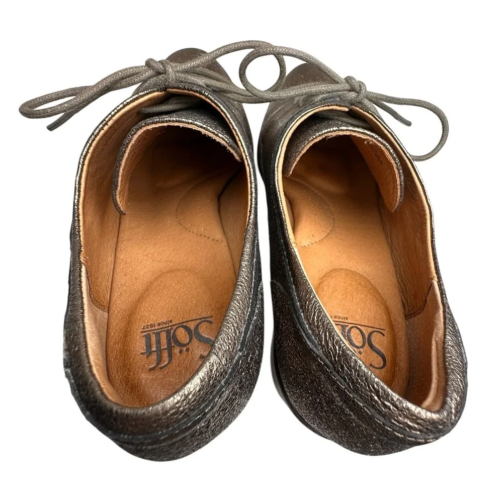 Sofft Patience Metallic Leather Oxford‎ Heels Bronze Copper Size 10